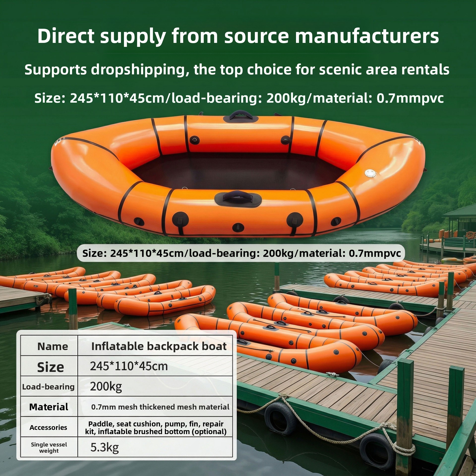 Inflatable Backpack Boat Singl – Fishing Boat Inflatable Bewertung und Preis