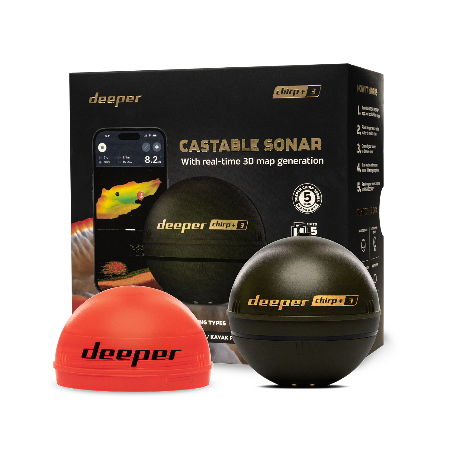 Deeper Smart Sonar Chirp+3 Fis – Fishing Boat Depth Finder Bewertung und Preis