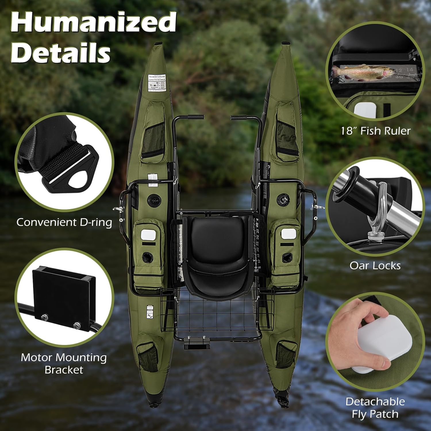 Adult Inflatable Belly Boat wi – Fishing Boat Seat Bewertung und Preis