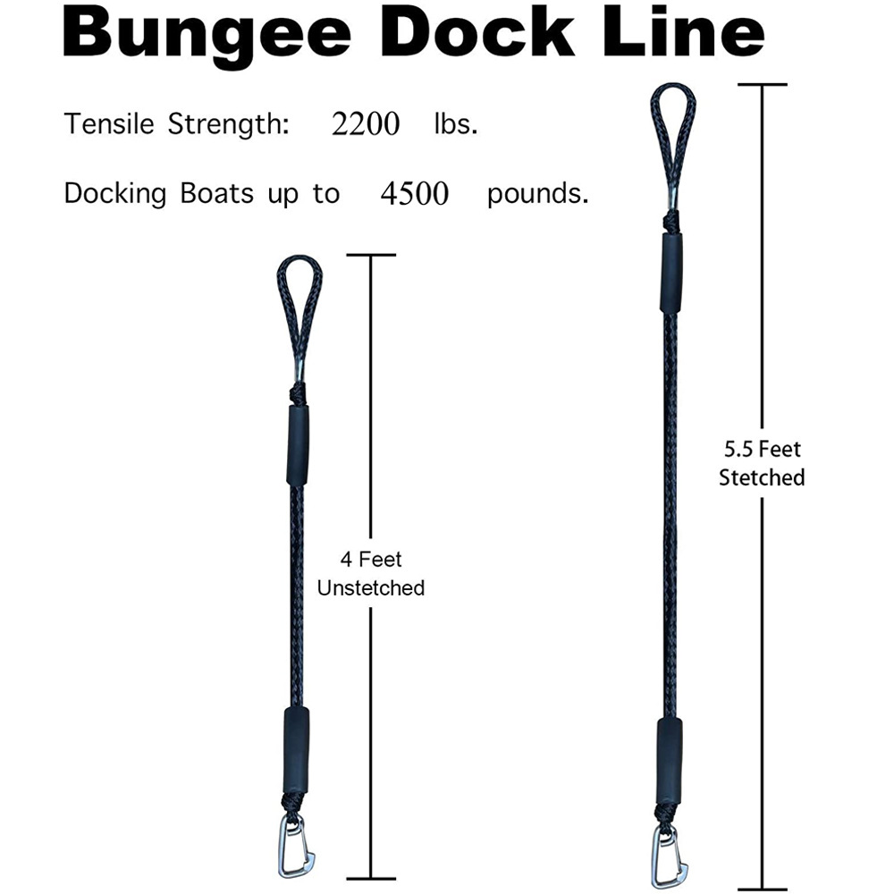 Boat Bungee Dock Line M8 Hook  – Fishing Boat Anchor Bewertung und Preis