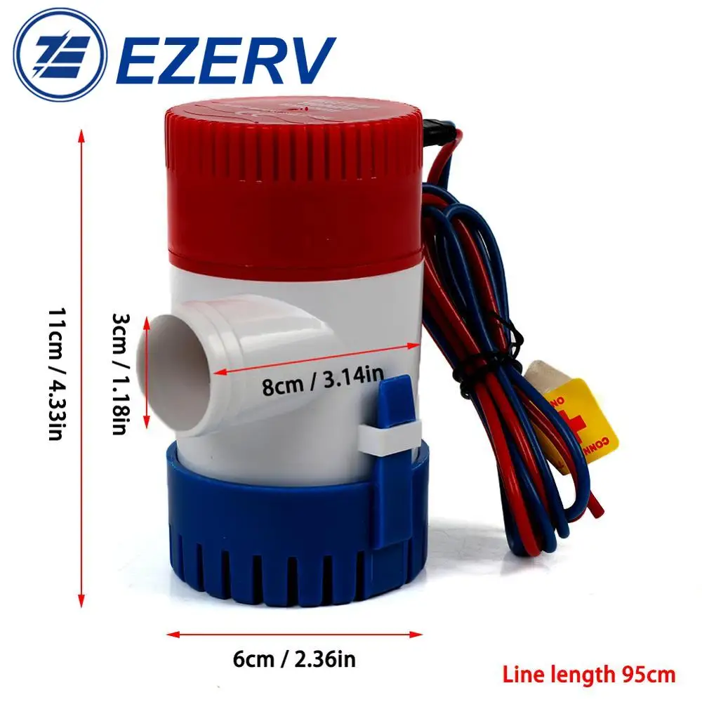 1pc 12V/24V 1100 GPH 750 GPH B – Fishing Boat Bilge Pump Bewertung und Preis