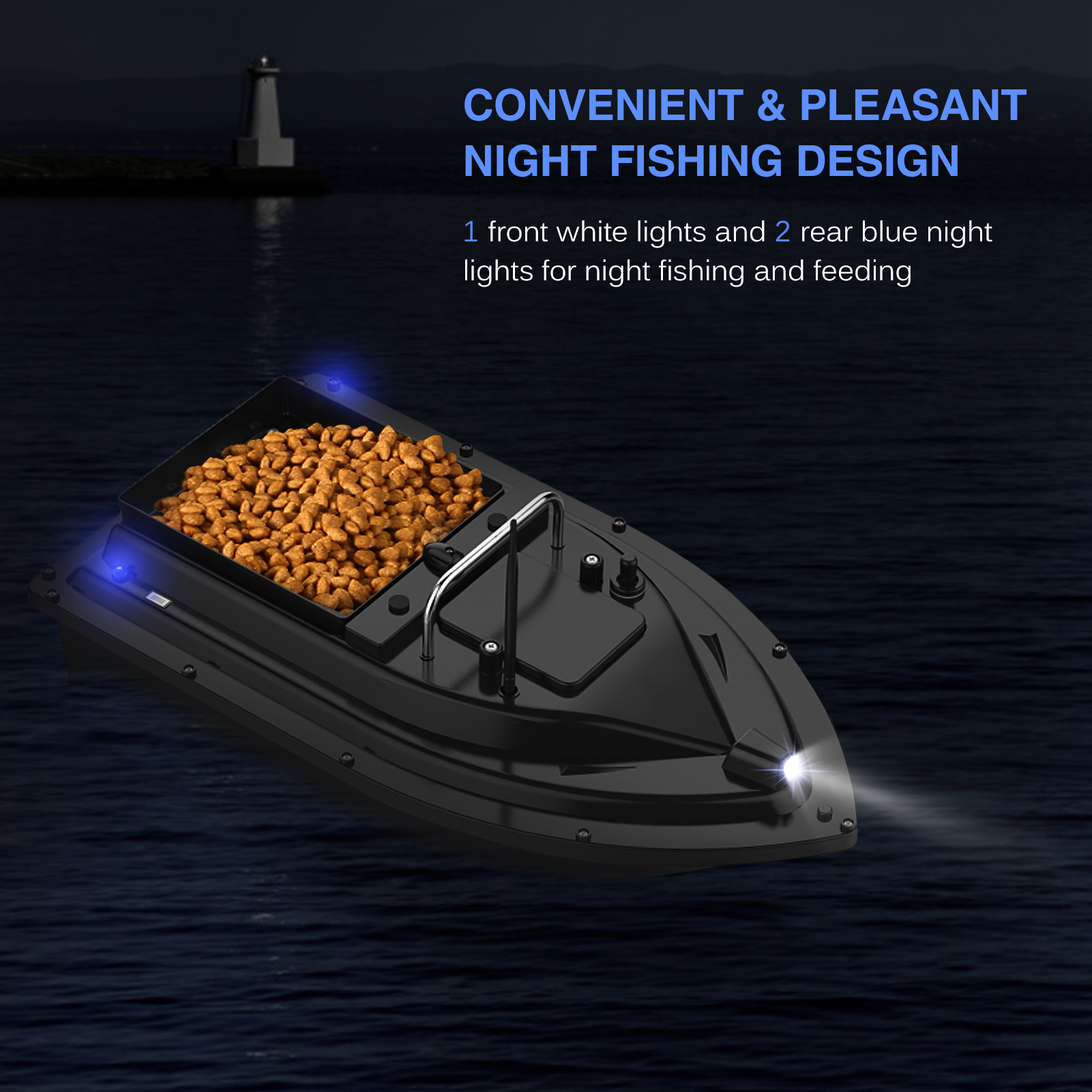 D16E GPS Fishing Bait Boat wit – Fishing Boat Gps Bewertung und Preis